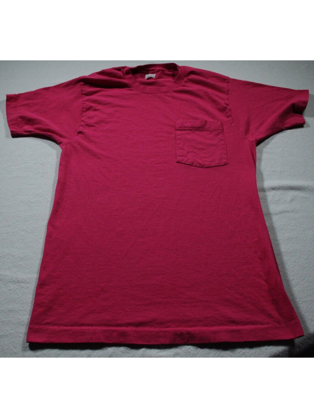 Vintage 90s BVD Solid Blank Pink Pocket T-Shirt M Shirt